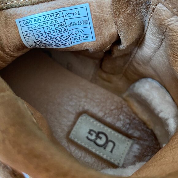 Women’s UGG Reid Moc Suede Leather Lace Up Ankle Bootie - Size 7.5 - Picture 9 of 10